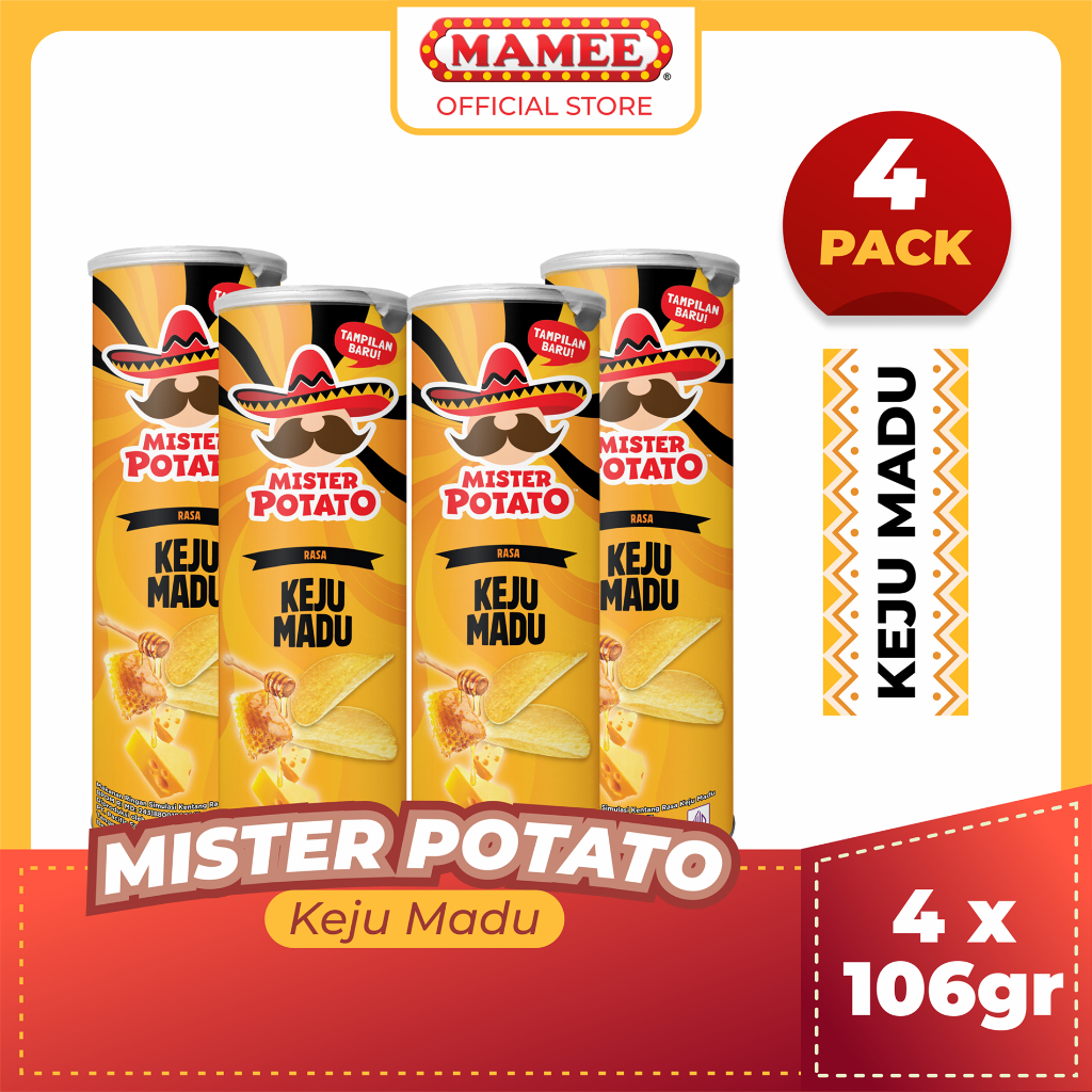 

Mister Potato Crisps Honey Cheese 106gr - 4 Pcs