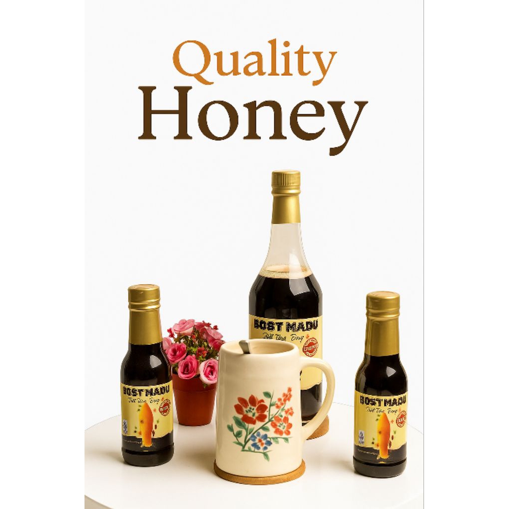 

Bost Madu hitam akasia murni 100 % 500 ML