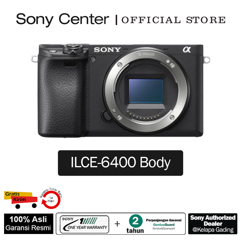 SONY CENTER Kamera Sony A6400 / Kamera Alpha 6400 Body Only / Alpha A6400 / ILCE-6400 / Kamera Mirro
