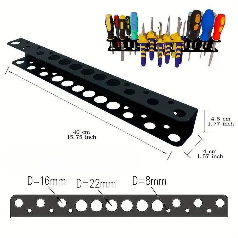 Rak Obeng Gantung Dinding Bengkel  Screw Driver Holder 36 Lubang