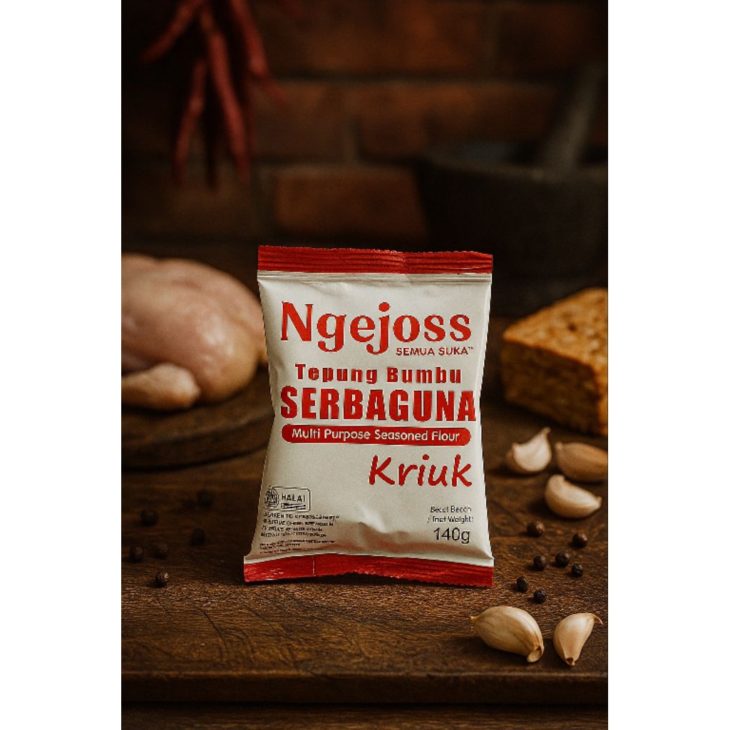 

5 pcs ngejoss kriuk tepung serbaguna 140g, isi 5 pcs disetiap pembelian, untuk masakan tempe, ayam, dan berbagai masakan lainnya!