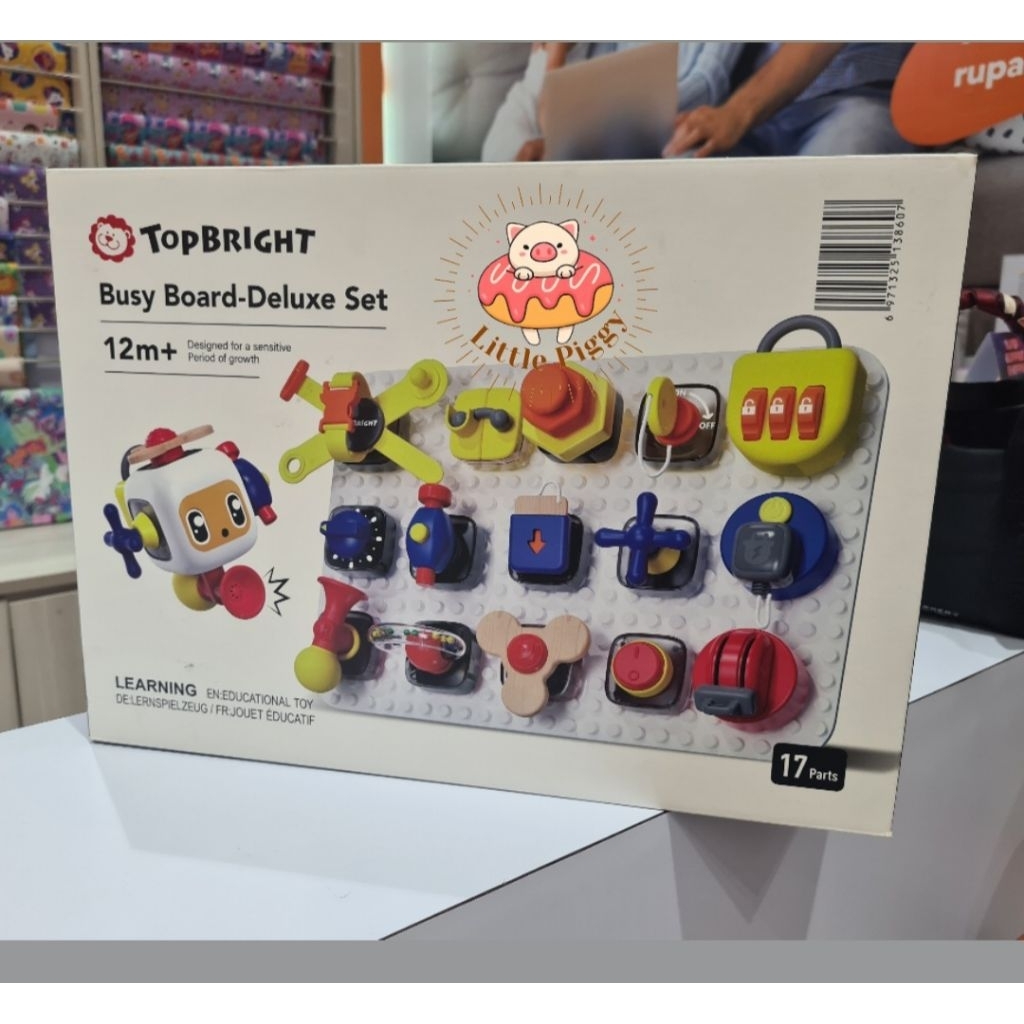 Top Bright busy board deluxe set mainan montessori anak kado bayi