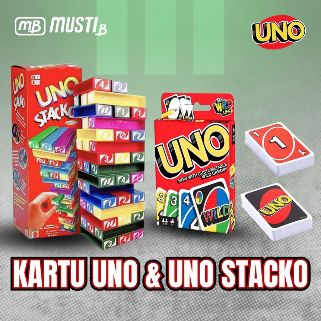 JUAL KARTU UNO ORIGINAL & UNO STACKO | PERMAINAN KELUARGA & ANAK EDUKATIF SERU