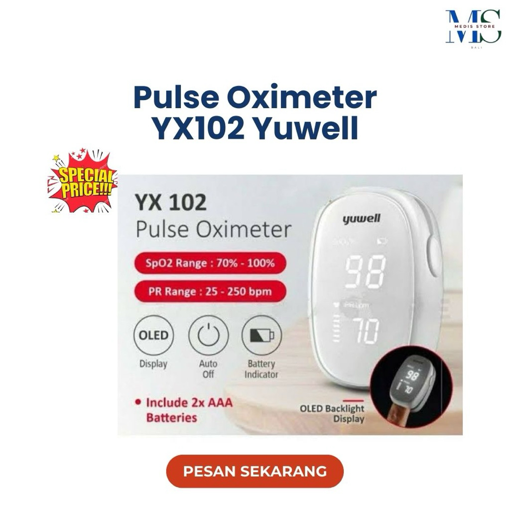 Pulse oxymeter YX102 Yuwell | Saturasi oksigen | Pulse oxymeter