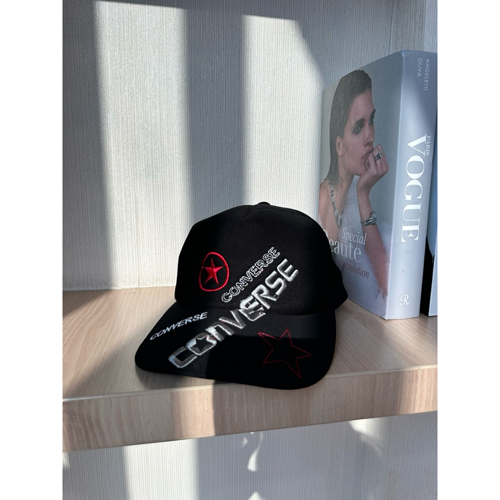 Topi Hitam Converse Bordir Snapback Caps