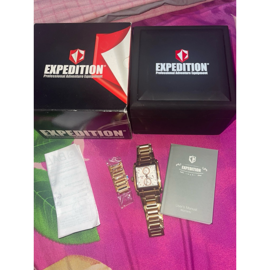 Jam Expedition rantai rose gold series Exp E 6731 BF (Preloved nego)