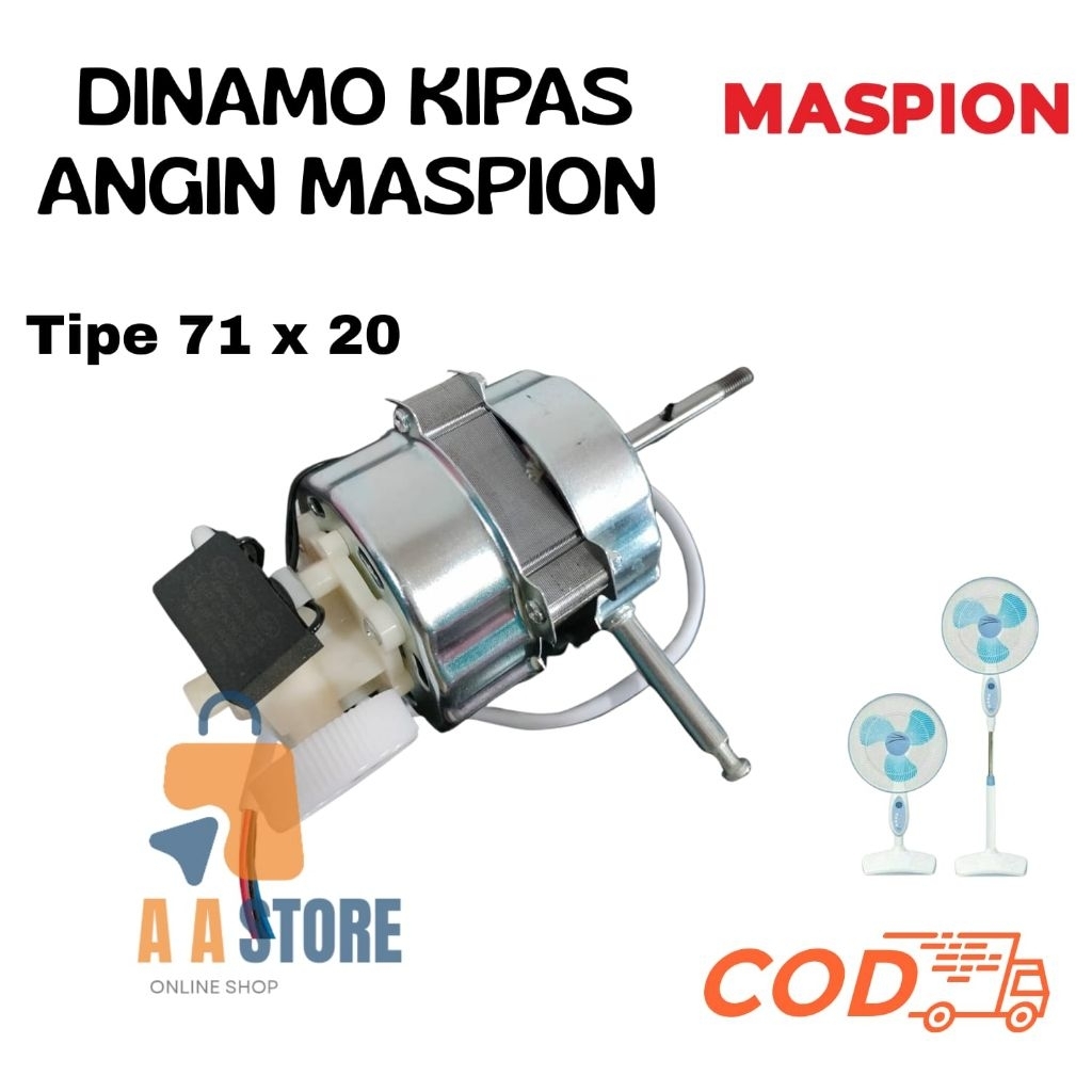 DINAMO KIPAS ANGIN MASPION BERDIRI DAN DINDING TALI / BERGARANSI