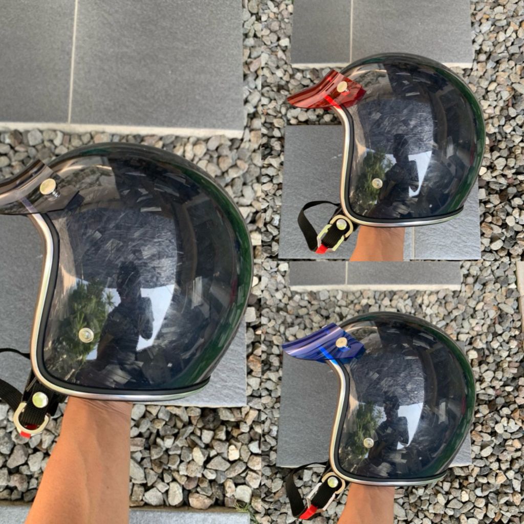 Helm Slimhead Carbon Free Pet Retro