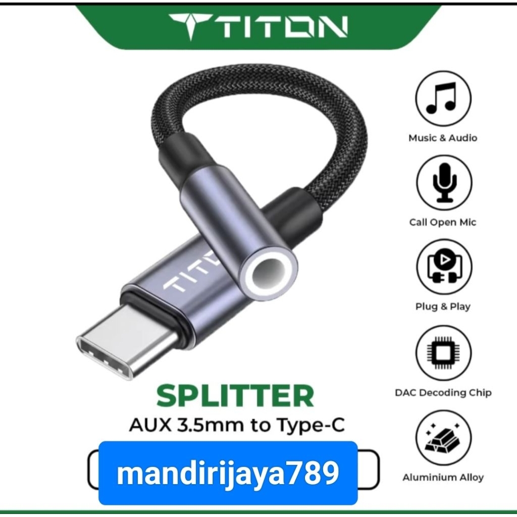 TITON CONVERTER 3.5MM TO TYPE-C ABU / TITON Smart solution