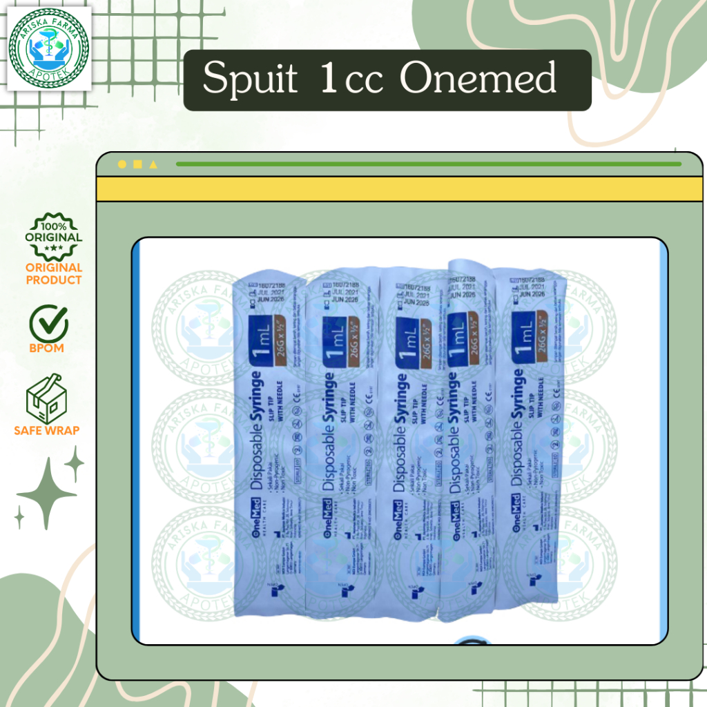 Spuit 1cc Onemed / Spuit 3cc Onemed/Spuit 5cc Onemed / Spuit 10cc Onemed / Spuit 20cc Onemed per pcs