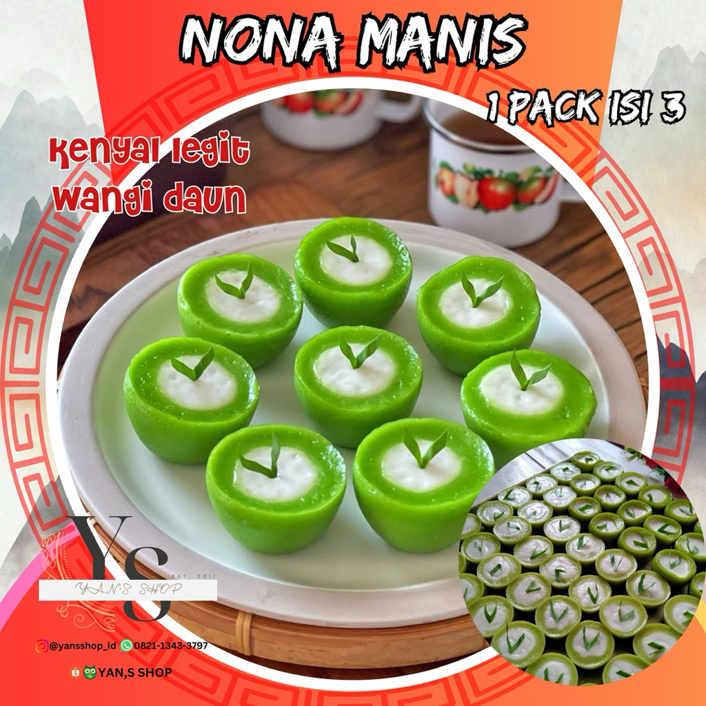 

KUE NONA MANIS PANDAN - TALAM BULAT PANDAN