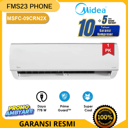 AC MIDEA 1 PK LOW WATT MSFC-09CRN2X INSTAN GARANSI RESMI free bandar lampung