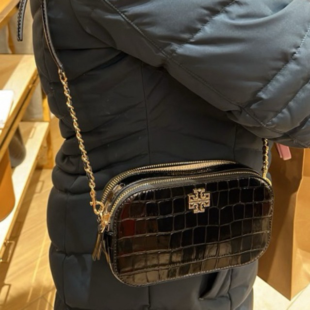 TERMURAH READY STOCK TAS TORY BURCH BRITTEN CROCO LEATHER CAMERABAG SLING BAGS WOMEN ORIGINAL / TAS 