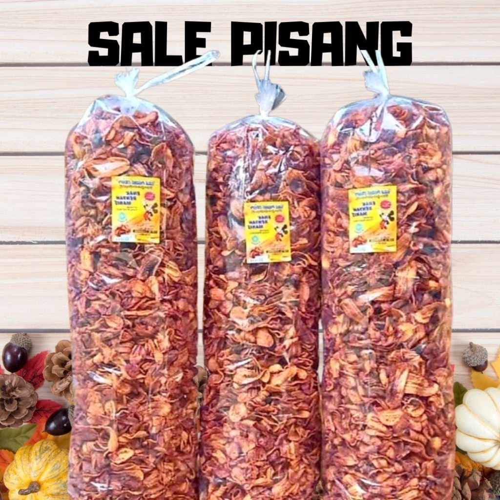 

Paket Hemat Satu Bal Isi 3 kg Sale Pisang / Salker Renyah Dan Gurih ~ Pisang Sale Manis Dan Renyah