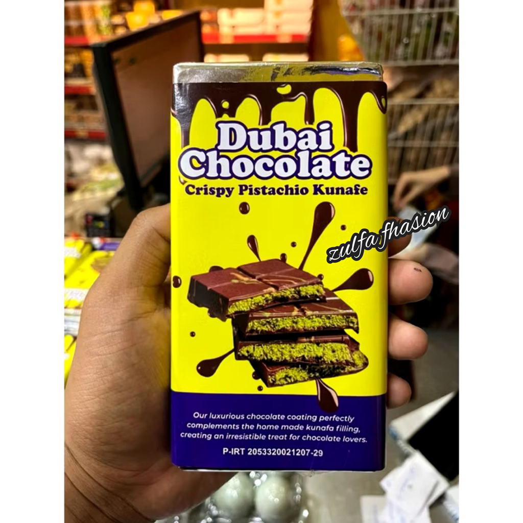 

( 100% Asli ) Chocolate Dubai Pistachio Kunafe / Coklat Viral Pistachio Kunafe / Coklat Dubai Asli / Coklat Dubai Pistachio Kunafe HALAL