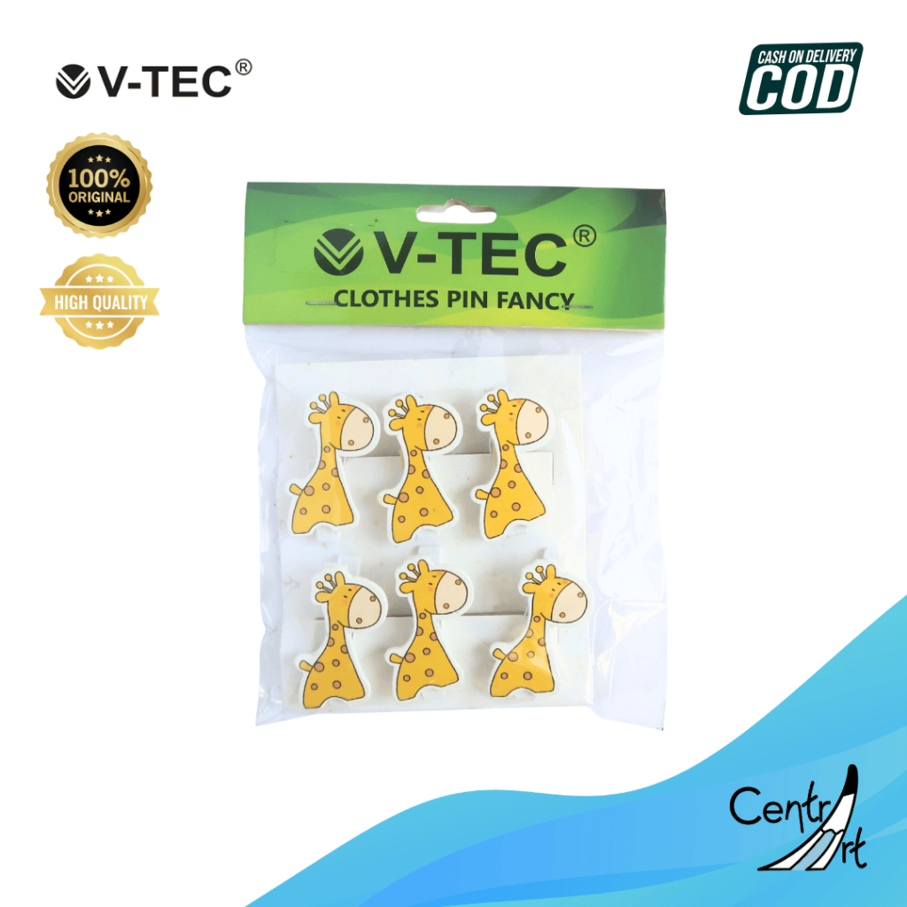 

V-Tec Clothes Pin Fancy Giraffe 6 PCS