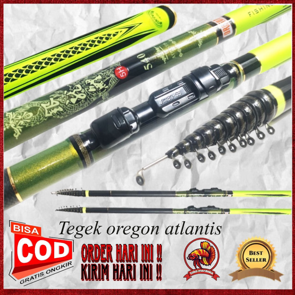 joran tegek oregon atlantis set kolong bahan carbon 360 450 540