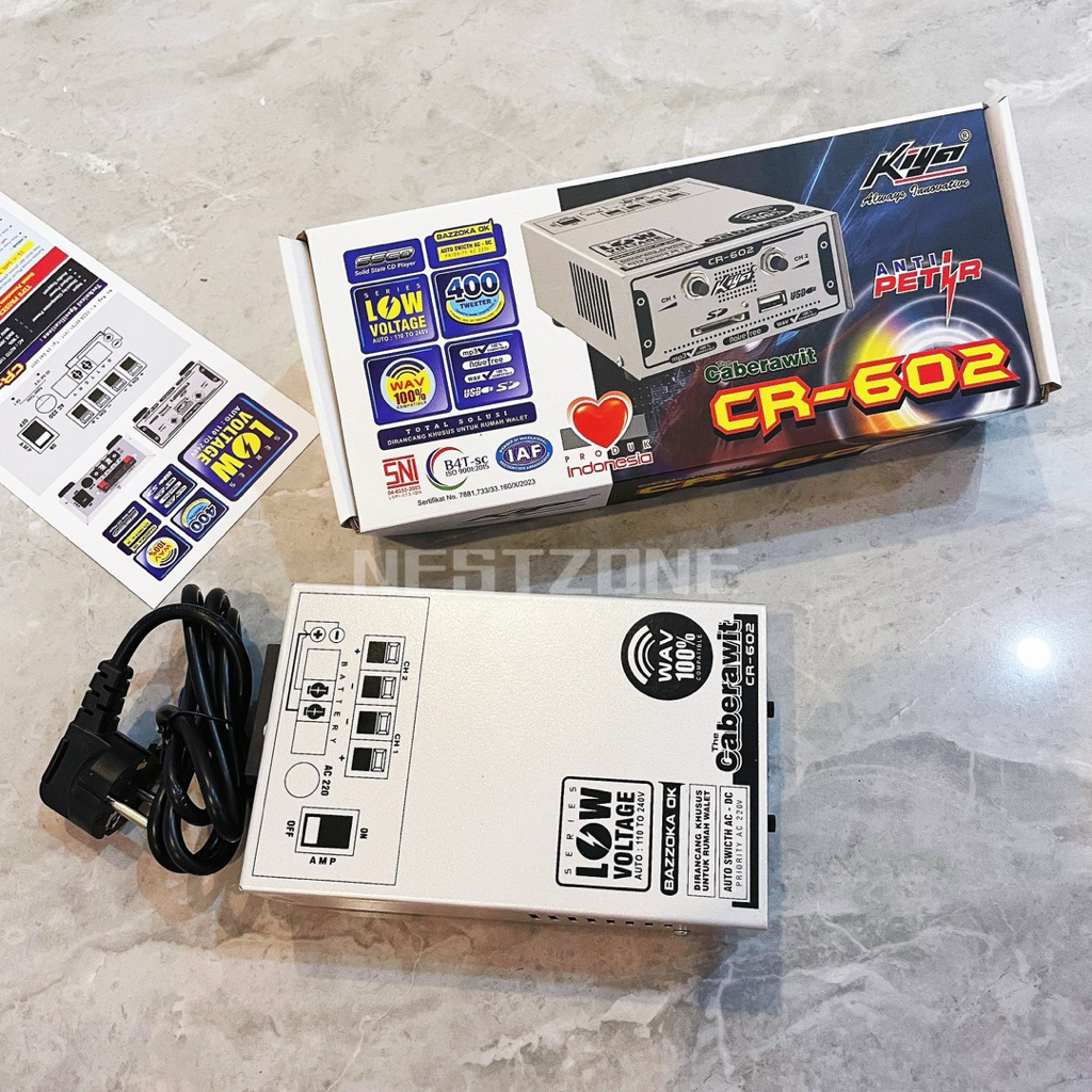 [KIYA] - AMPLI WALET KIYA CR 602 Cabe Rawit 400 tweeter