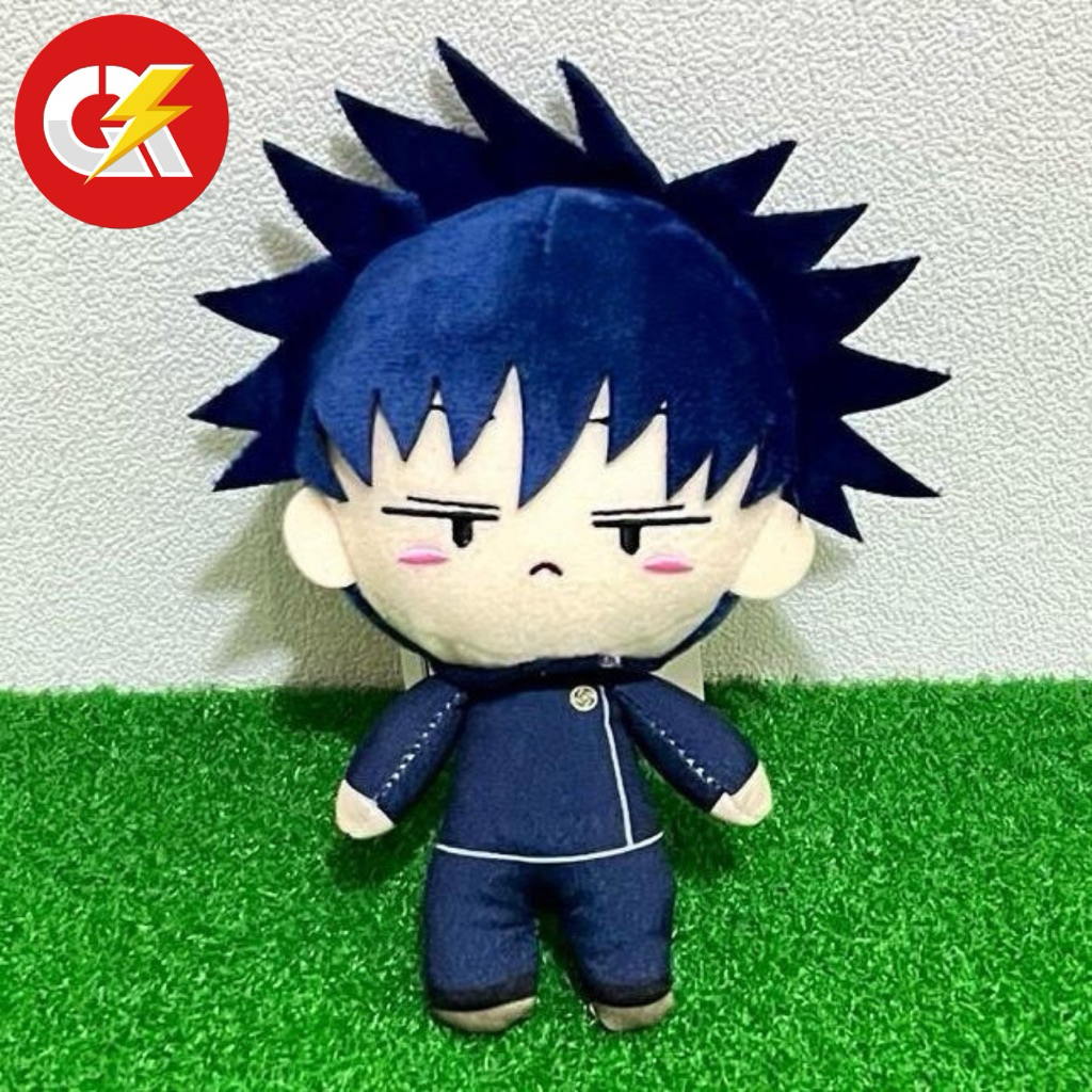Boneka Plush Keychain Anime Jujutsu Kaisen Megumi Fushiguro Cute Face Original Taito