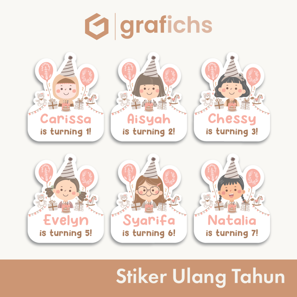 

[20 pcs] Stiker Ulang Tahun Birthday GISH11-20 by Grafichs