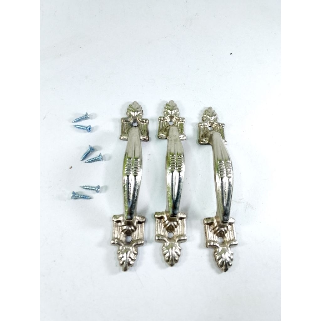 isi 3pcs tarikan laci bahan besi, tarikan pintu lemari