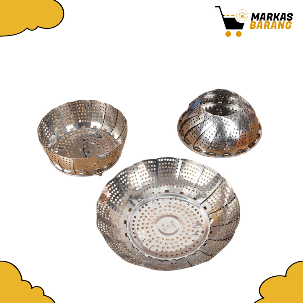 Alat Kukusan Stainless Bentuk Bunga Teratai Fleksibel