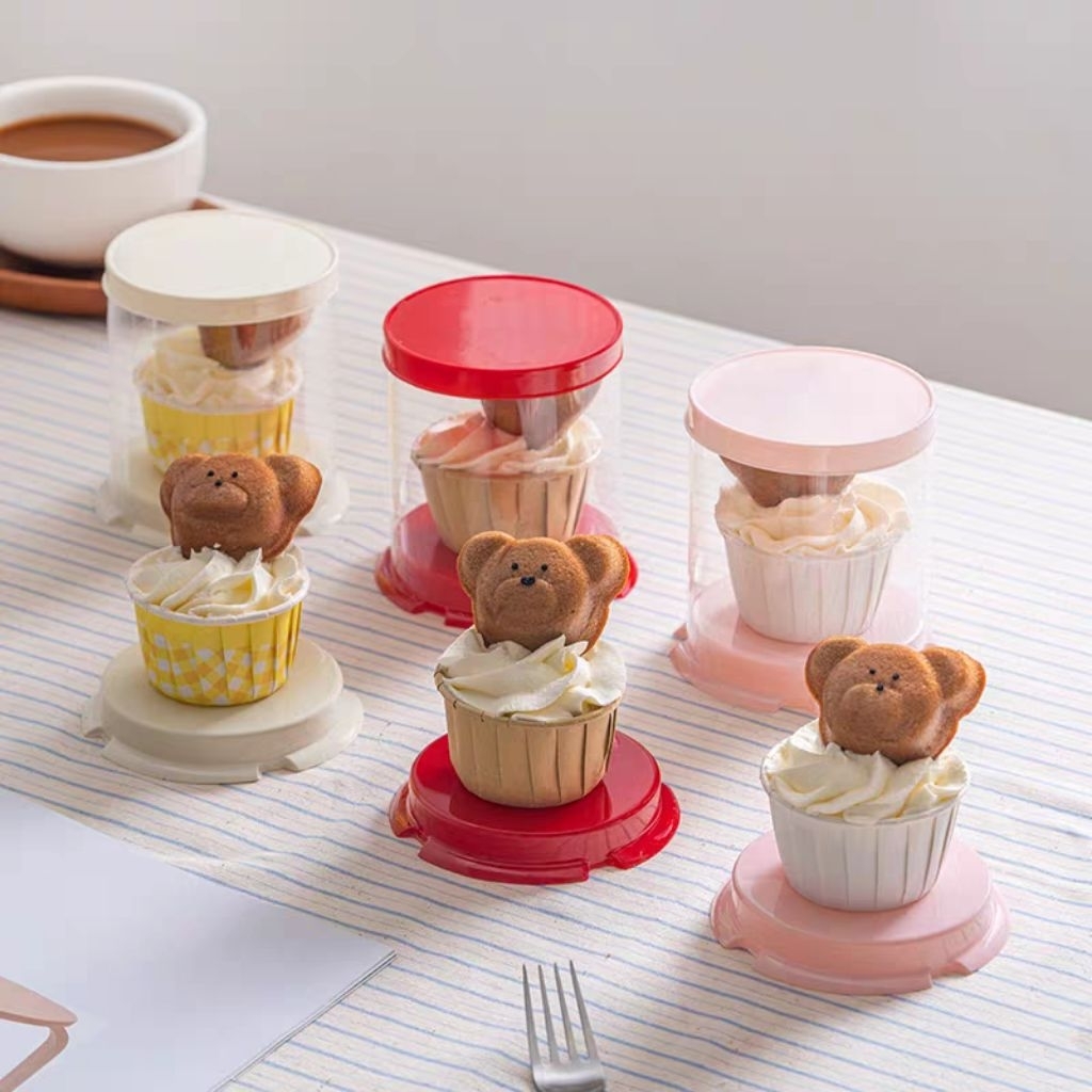 (5set) box mini cake mika tabung mini cake box mika cupcake