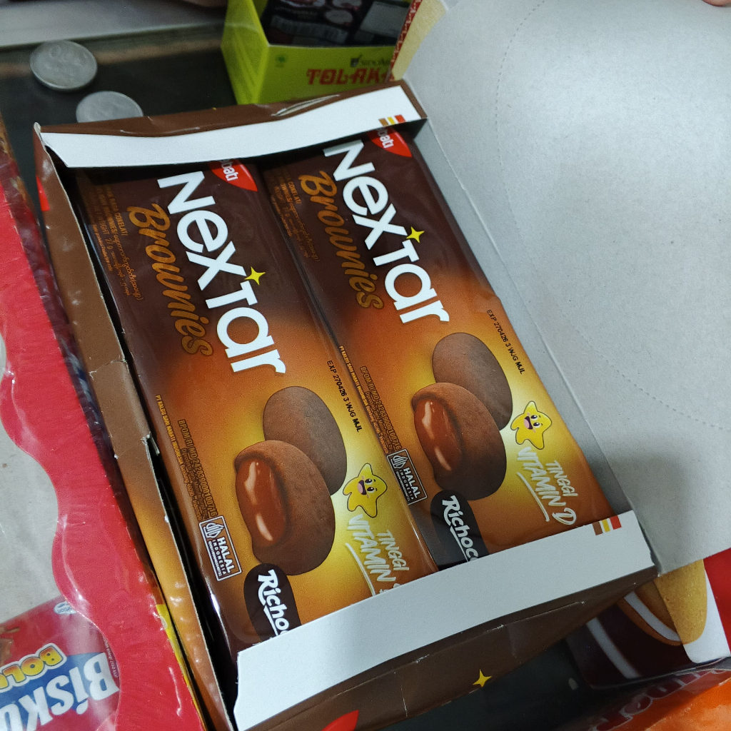 

Satuan Cemilan Nextar Brownies Harga satuan