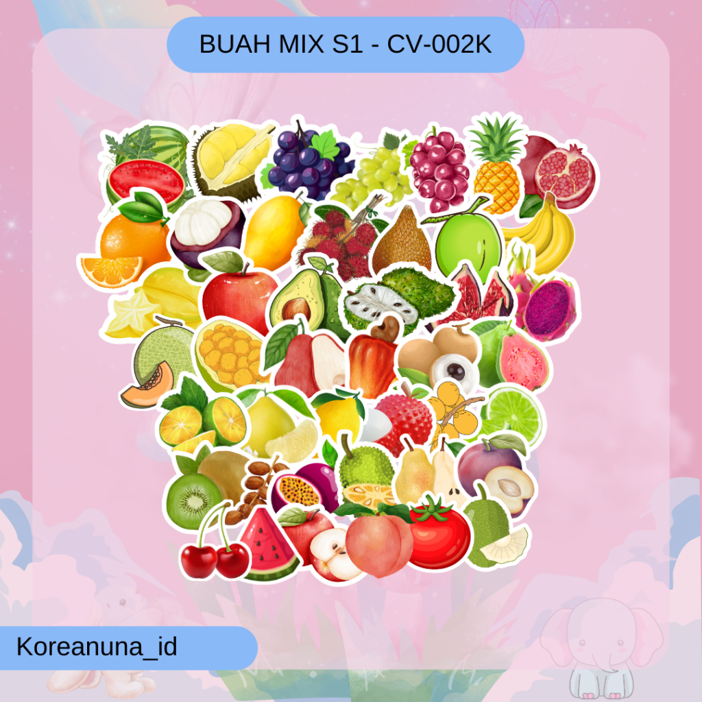 

Stiker Deco Jurnal Aesthetic Sticker Fresh Ingredients Dessert Fruit Buku Harian Makanan Buah Sayur