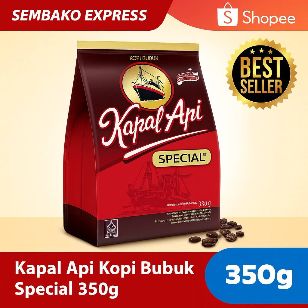 

Kapal Api Special Merah 350g – Kopi Bubuk Klasik dengan Rasa Kuat & Aromatik