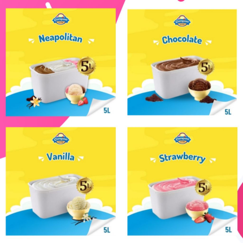 

Es Krim Ice Cream Campina 5 Liter