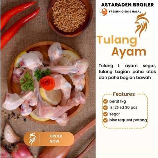 

Tulang Ayam Bagian Paha tulang L 1kg astaraden broiler