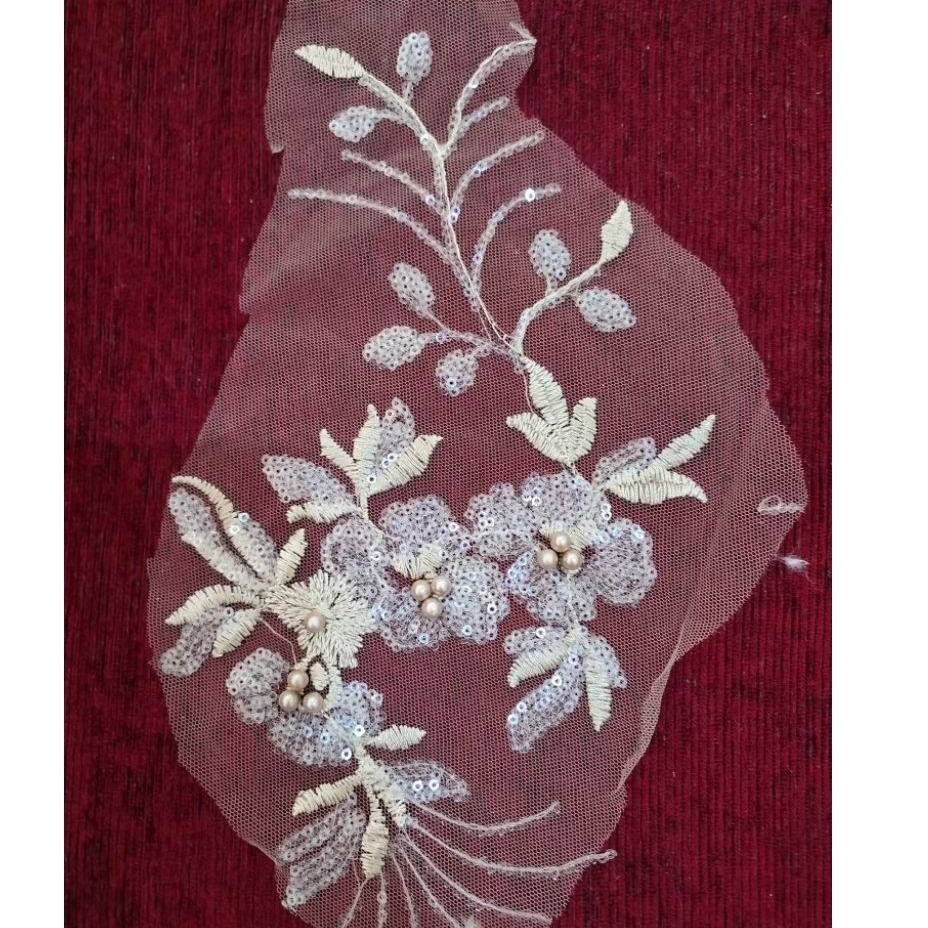 Bunga tempel bordir payet