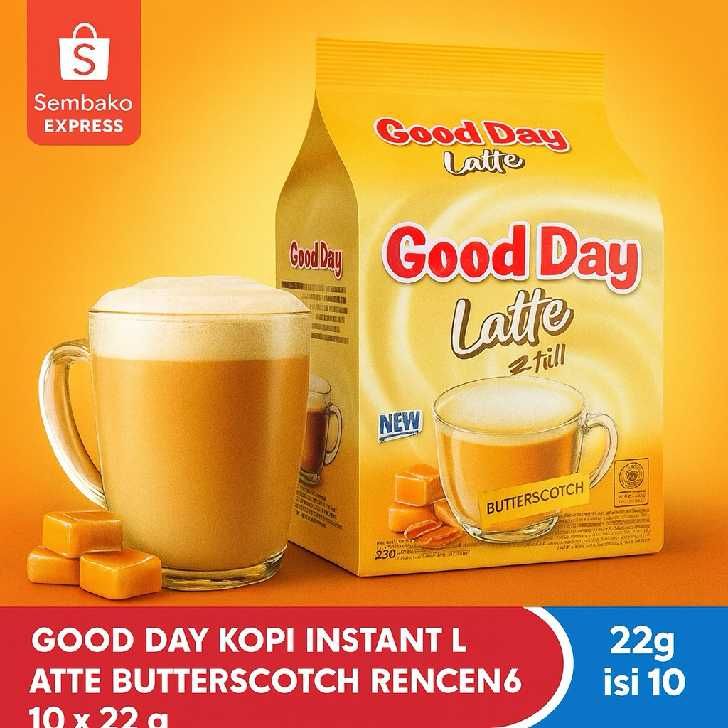

Good Day Kopi Instan Latte Butterscotch Renceng 10 x 22 g