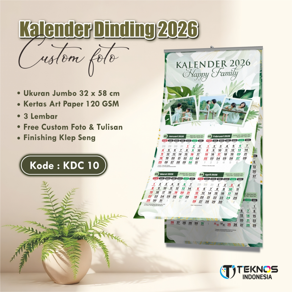 

KALENDER CUSTOM FREE FOTO - KALENDER DINDING JUMBO FINISHING KLOP SENG - KALENDER MINOR 1 KDC