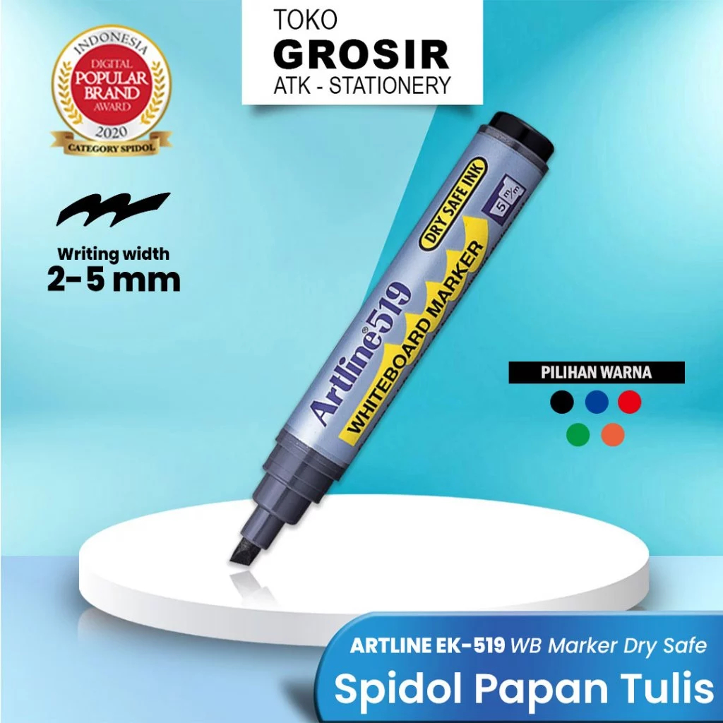 

Spidol Whiteboard Artline Dry Safe EK-519 2