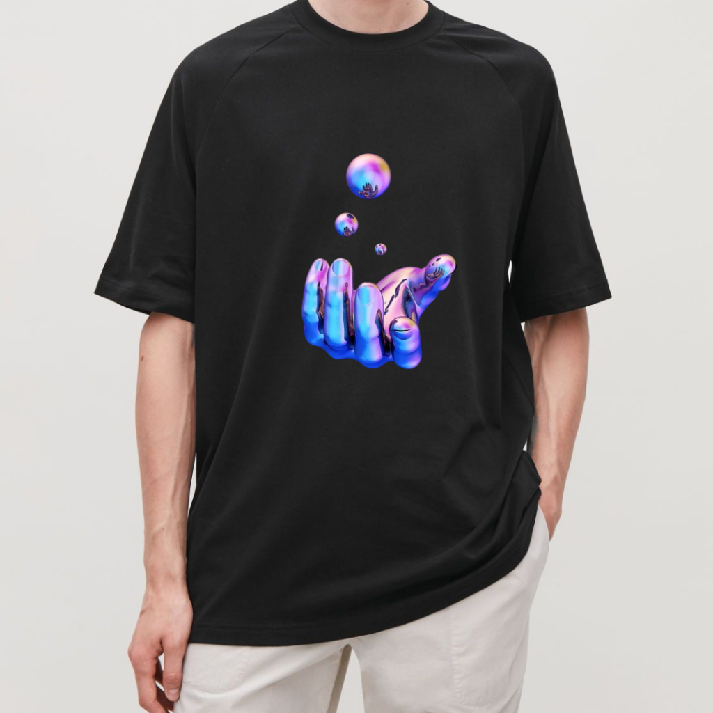 (COD) Kaos Unisex 3D Distro Timbul Bahan Kaos Cotton Original/T-Shirt Pria Kasual Trendy/Kaos DTF