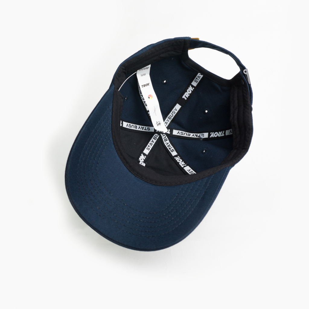 [FREE BOX] Troy Company Polo Cap Navy Arrow - Topi Baseball Biru Navy BC 3271