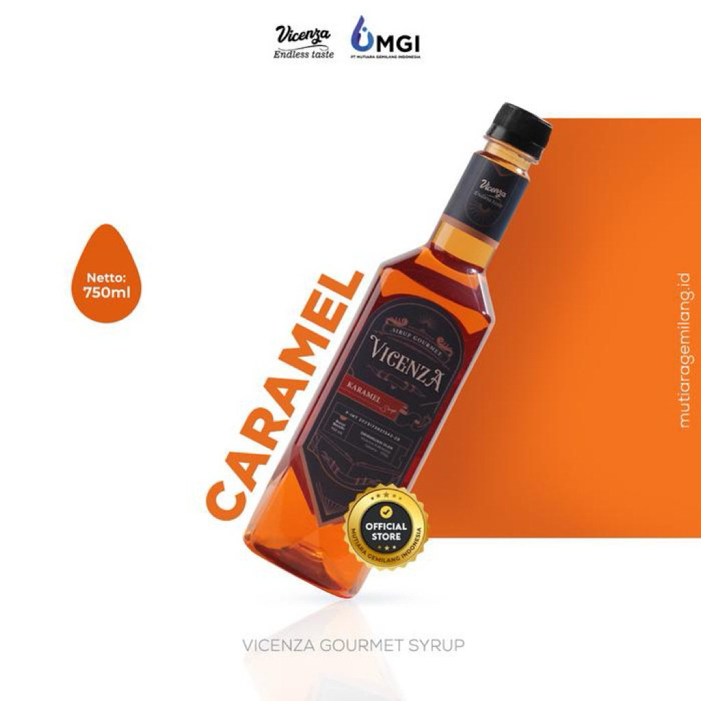 

Vicenza Sirup Caramel 750ml / Syrup Coffee