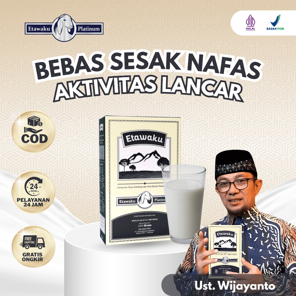 

ETAWAKU PLATINUM SUSU ORIGINAL ATASI MASALAH PERNAFASAN DAN ASAM URAT ( ORIGINAL )