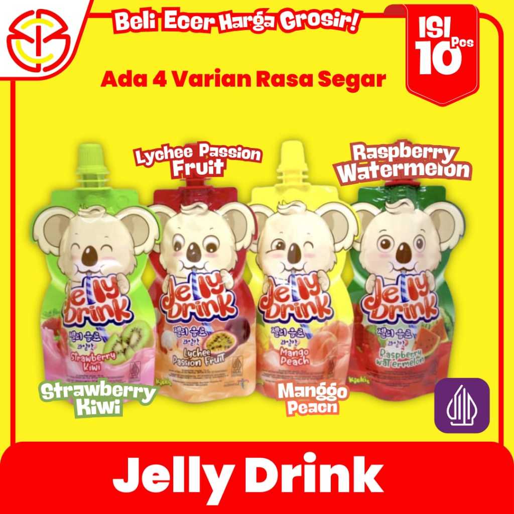 

Kiokio Jelly Drink 70ml Isi 10 Pcs Halal BPOM Aneka Rasa Buah Segar Murah Viral Snack Enak