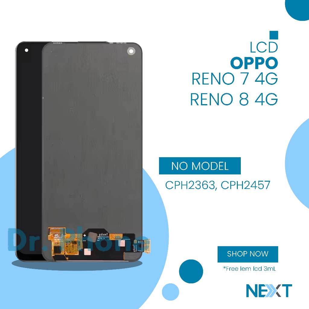 LCD Oppo Reno 7 4G / LCD Oppo Reno 8 4G - Finger Print Fullset Touchscreen