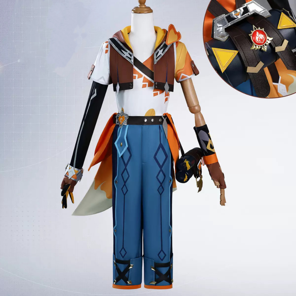 Bennett Cosplay Game GenshinImpact Bennett Cosplay Costume Outfit Halloween Animation Party Wig Shoe