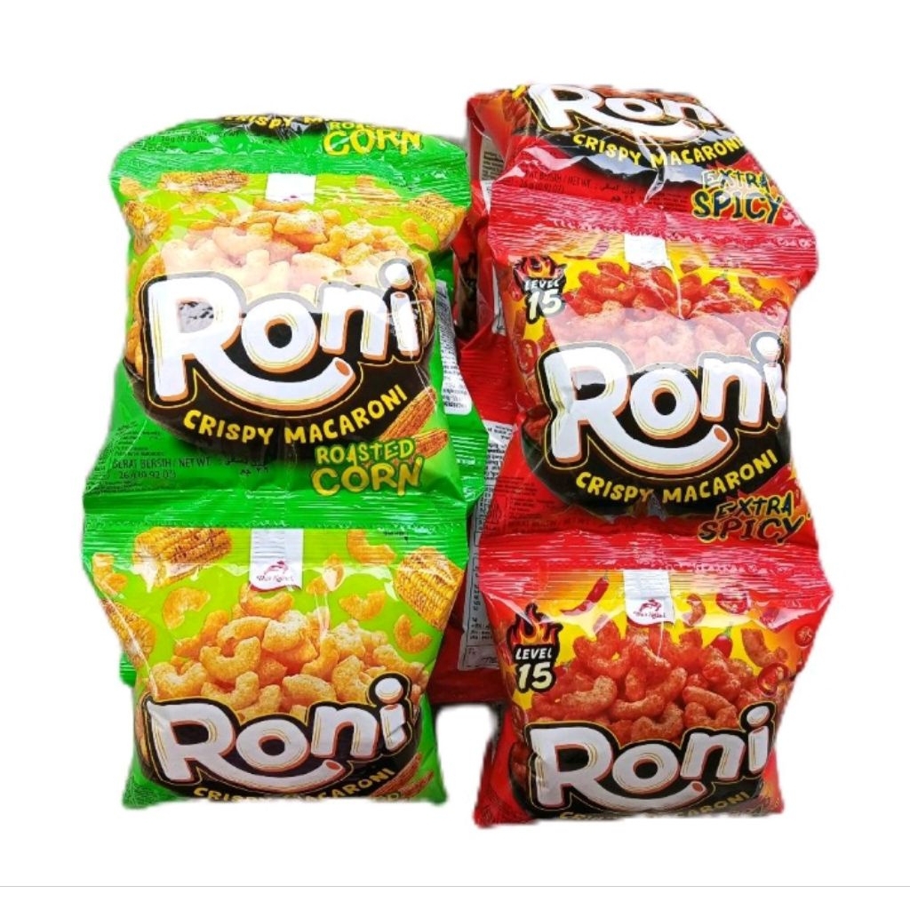 

SNACK RONI CRISPY MACARONI ROASTED CORN | EXTRA SPICHY NETTO 10 PCS