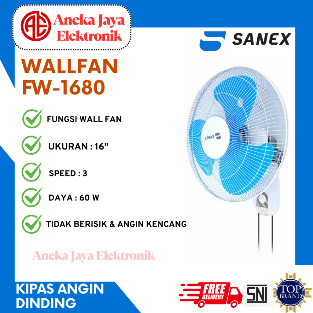 Sanex Kipas Dinding 16 inch FW-1680
