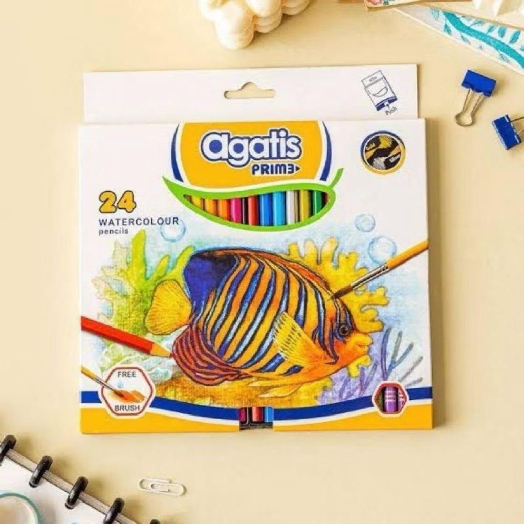 

Agatis Prime Pensil warna watercolour 24 warna.