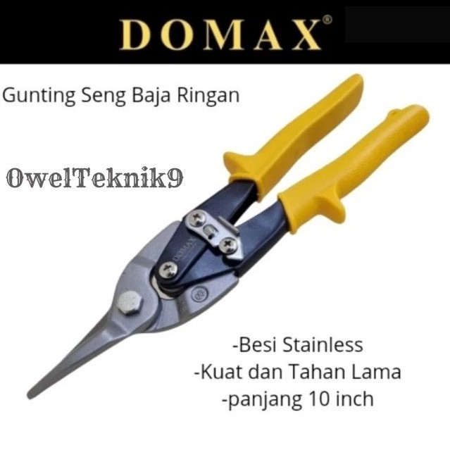 

OwelTeknik9 - Gunting Seng Domax/Gunting Holo Domax/Gunting Baja Ringan Domax 100%ORIGINAL