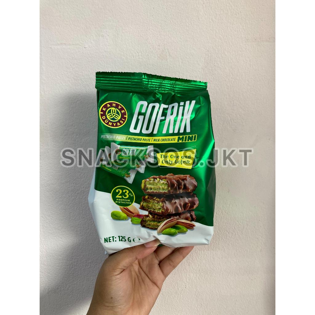 

125GR GOFRIK WAFER CHOCOLATE PISTACHIO / PISTACHIO BAR / COKLAT DUBAI TURKI