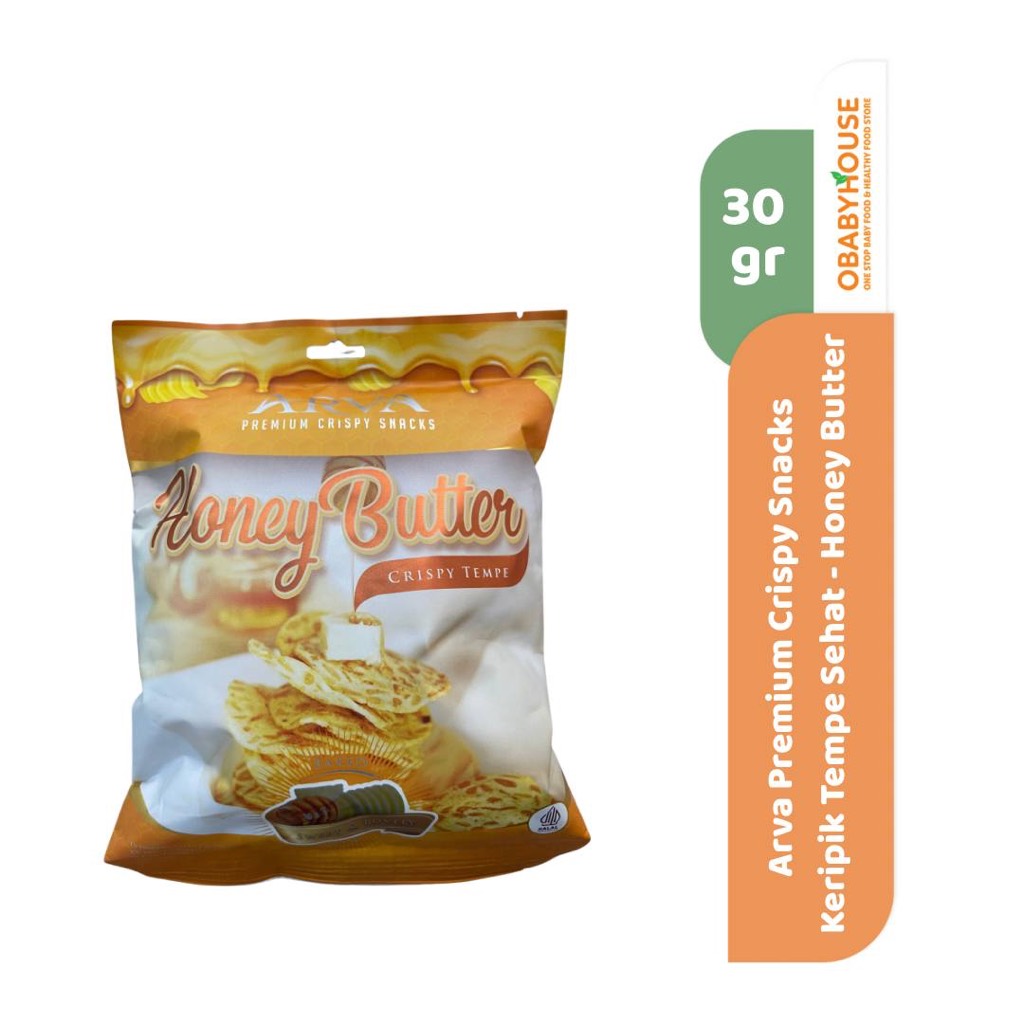 

Arva Premium Crispy Snacks Keripik Tempe Sehat 30 gr - Honey Butter