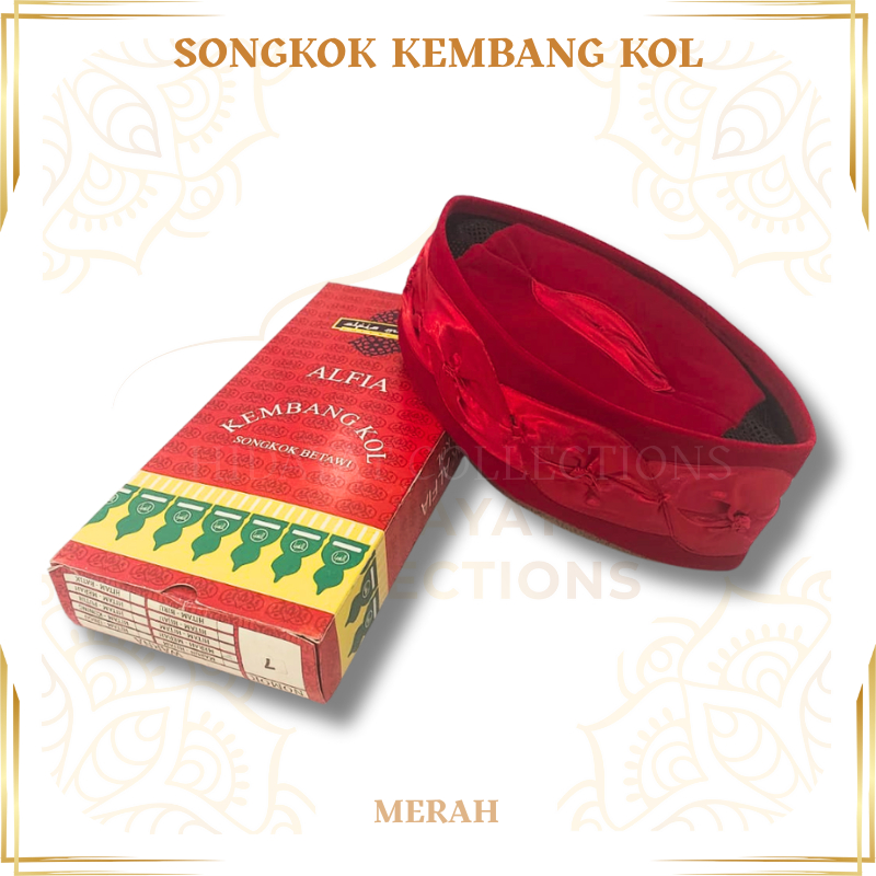 Songkok Kembang Kol Khas Betawi Peci Kembang Kol Merah